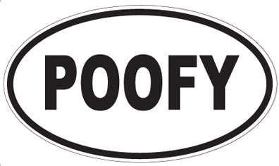 POOFY - Oval Sticker