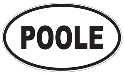POOLE - Oval Sticker