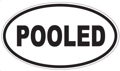 POOLED - Oval Sticker
