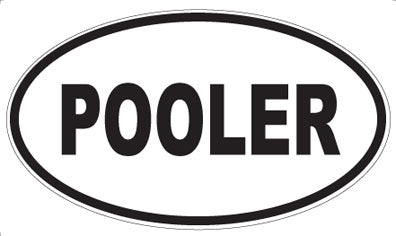 POOLER - Oval Sticker