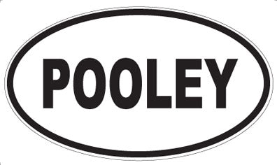 POOLEY - Oval Sticker