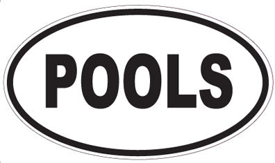 POOLS - Oval Sticker