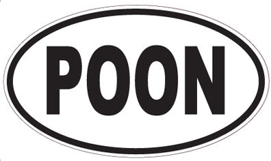 POON - Oval Sticker