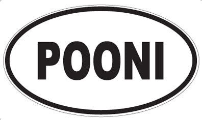 POONI - Oval Sticker