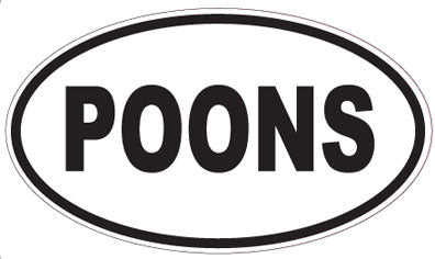 POONS - Oval Magnet