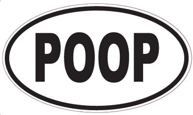 POOP - Oval Sticker