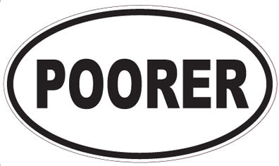 POORER - Oval Sticker