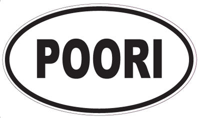 POORI - Oval Sticker