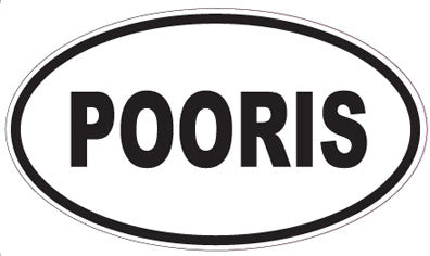 POORIS - Oval Sticker