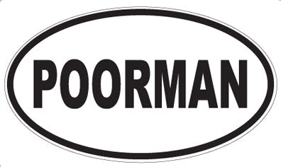POORMAN - Oval Sticker