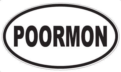 POORMON - Oval Sticker