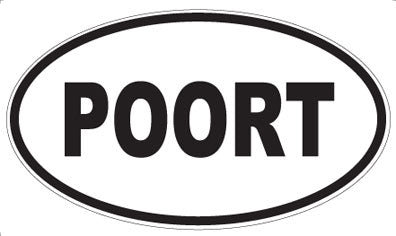 POORT - Oval Sticker