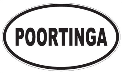 POORTINGA - Oval Sticker