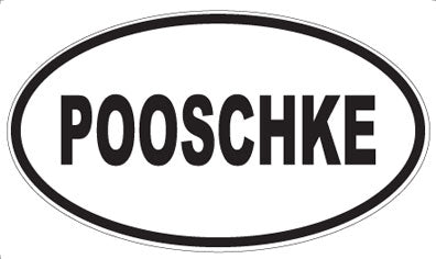 POOSCHKE - Oval Sticker