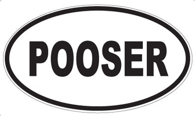 POOSER - Oval Sticker