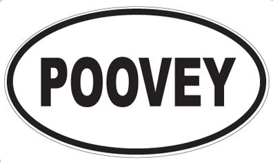 POOVEY - Oval Sticker
