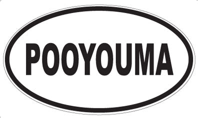 POOYOUMA - Oval Sticker