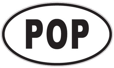 POP - 3 Letter Initials Oval Sticker