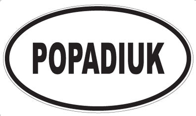 POPADIUK - Oval Sticker