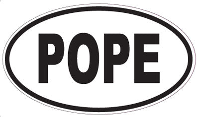 POPE - Oval Sticker