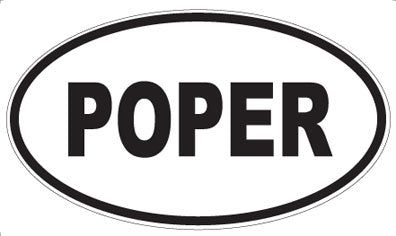 POPER - Oval Sticker
