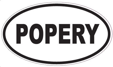 POPERY - Oval Sticker