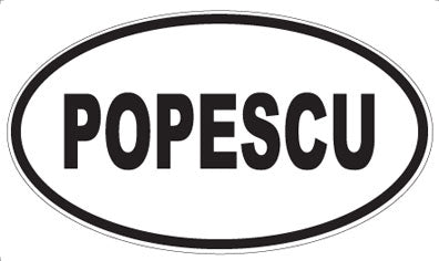 POPESCU - Oval Sticker