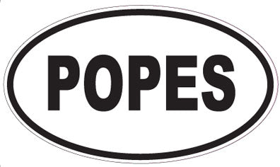 POPES - Oval Magnet