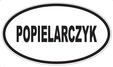 POPIELARCZYK - Oval Sticker