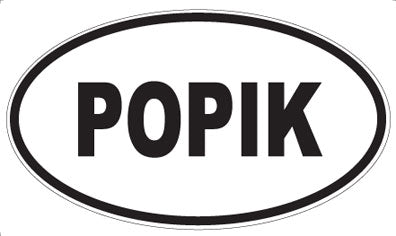 POPIK - Oval Sticker