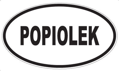 POPIOLEK - Oval Sticker