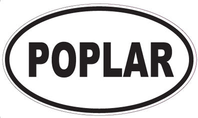 POPLAR - Oval Sticker