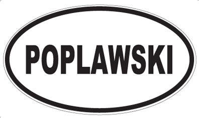 POPLAWSKI - Oval Sticker