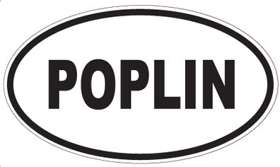 POPLIN - Oval Sticker