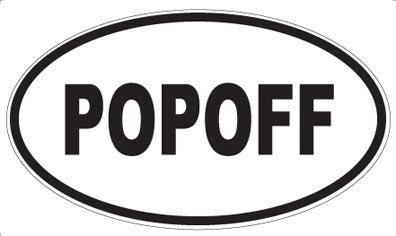 POPOFF - Oval Sticker