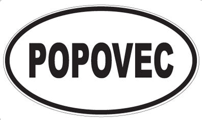 POPOVEC - Oval Sticker