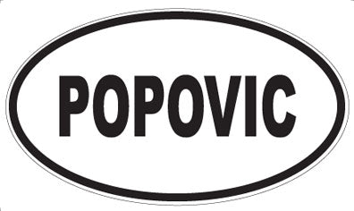 POPOVIC - Oval Sticker