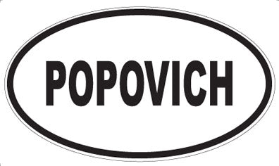 POPOVICH - Oval Sticker