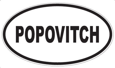 POPOVITCH - Oval Sticker