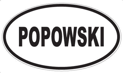 POPOWSKI - Oval Sticker
