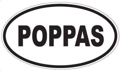 POPPAS - Oval Sticker
