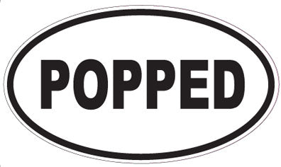 POPPED - Oval Sticker