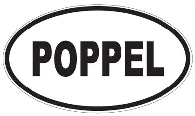 POPPEL - Oval Sticker