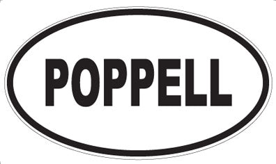 POPPELL - Oval Sticker