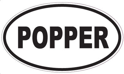 POPPER - Oval Sticker