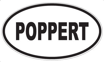 POPPERT - Oval Sticker