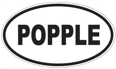 POPPLE - Oval Sticker