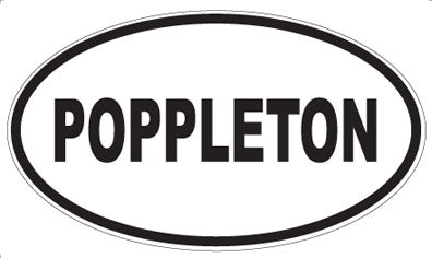 POPPLETON - Oval Sticker