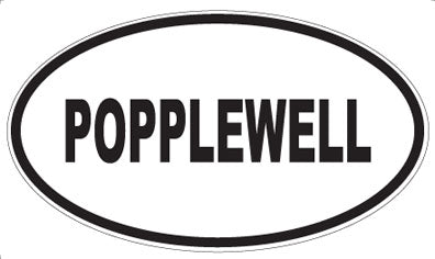 POPPLEWELL - Oval Sticker