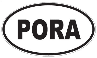PORA - Oval Sticker